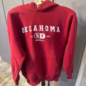 Men's Oklahoma Football Hooded Sweatshirt Red Medium